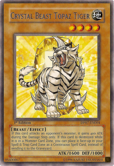 Crystal Beast Topaz Tiger - DP07-EN004 - Rare - 1st Edition available at 401 Games Canada