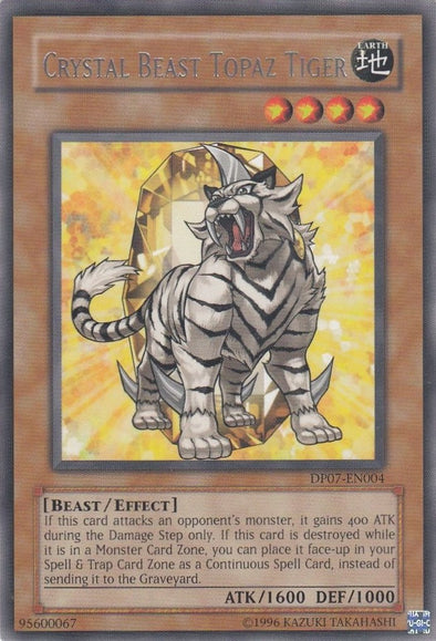 Crystal Beast Topaz Tiger - DP07-EN004 - Rare - Unlimited available at 401 Games Canada