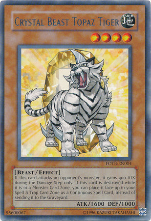 Crystal Beast Topaz Tiger - FOTB-EN004 - Rare - Unlimited available at 401 Games Canada