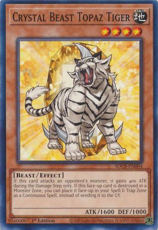 Crystal Beast Topaz Tiger - SDCB-EN004 - Common - 1st Edition available at 401 Games Canada