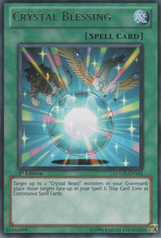 Crystal Blessing - LCGX-EN165 - Rare - 1st Edition available at 401 Games Canada