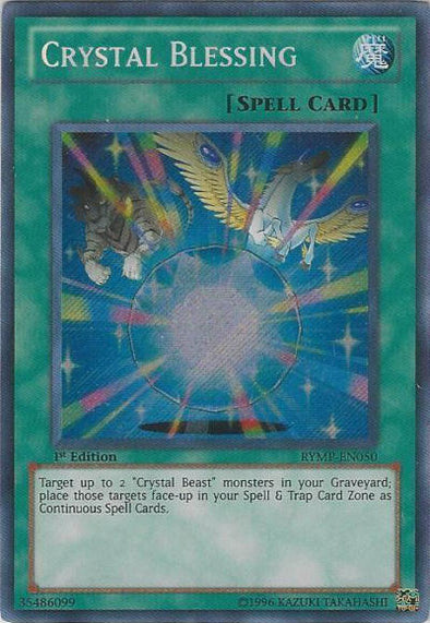 Crystal Blessing - RYMP-EN050 - Secret Rare - 1st Edition available at 401 Games Canada