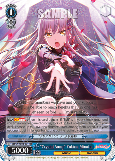 "Crystal Song" Yukina Minato - BD/EN-W03-091 - Double Rare available at 401 Games Canada