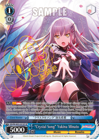 "Crystal Song" Yukina Minato - BD/EN-W03-091SP - Special Rare available at 401 Games Canada