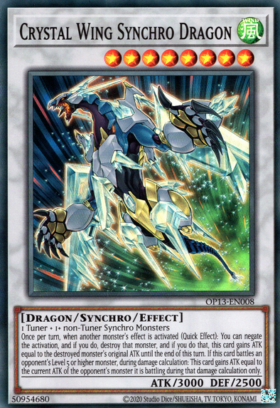 Crystal Wing Synchro Dragon - OP13-EN008 - Super Rare available at 401 Games Canada