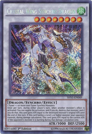 Crystal Wing Synchro Dragon - SHVI-EN049 - Secret Rare - 1st Edition available at 401 Games Canada