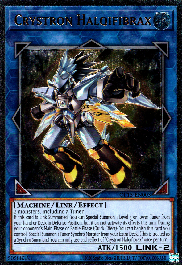 Crystron Halqifibrax - OP15-EN003 - Ultimate Rare available at 401 Games Canada