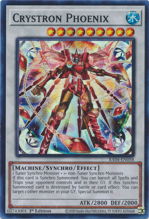 Crystron Phoenix - RA04-EN058 - Super Rare - 1st Edition