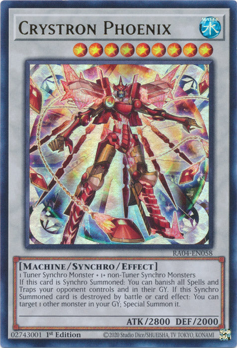 Crystron Phoenix (UR) - RA04-EN058 - Ultra Rare - 1st Edition