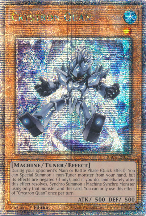 Crystron Quan - RA04-EN021 - Quarter Century Secret Rare - 1st Edition