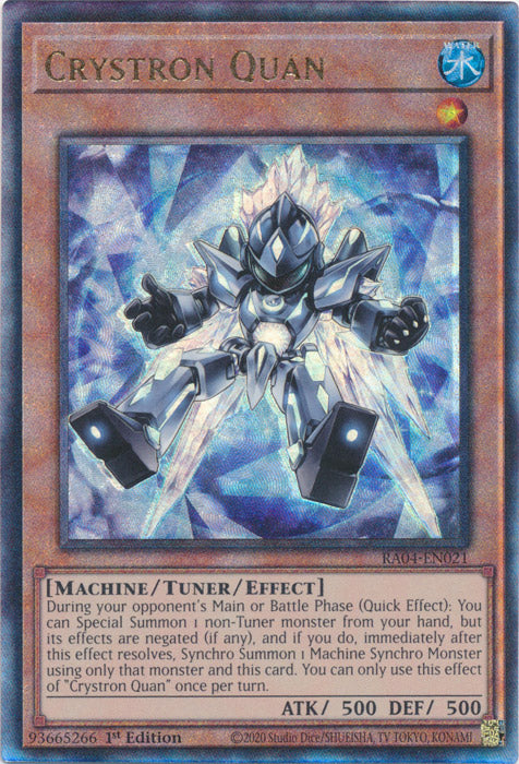 Crystron Quan (PUR) - RA04-EN021 - Prismatic Ultimate Rare - 1st Edition
