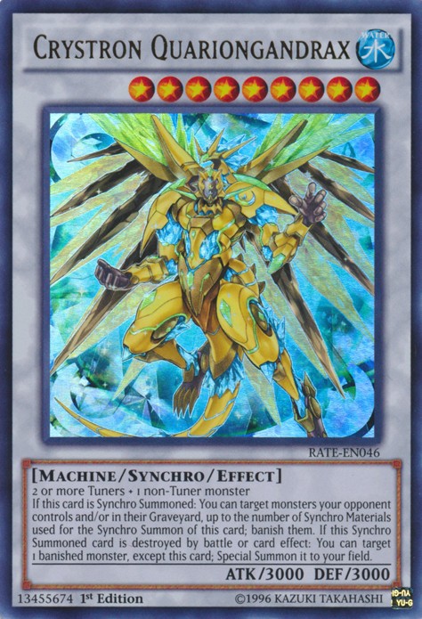 Crystron Quariongandrax - RATE-EN046 - Ultra Rare - 1st Edition available at 401 Games Canada