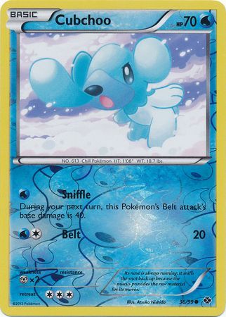 Cubchoo - 36/99 - Common - Reverse Holo available at 401 Games Canada