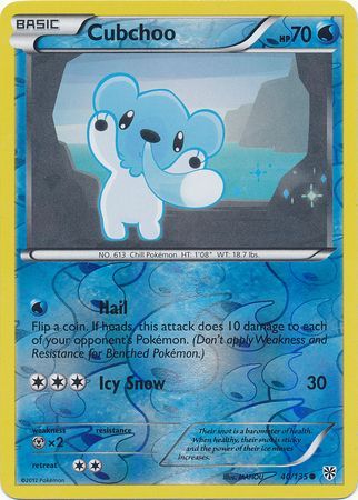 Cubchoo - 40/135 - Common - Reverse Holo available at 401 Games Canada