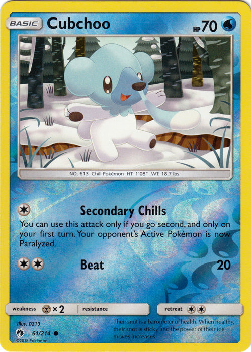 Cubchoo - 61/214 - Common - Reverse Holo available at 401 Games Canada