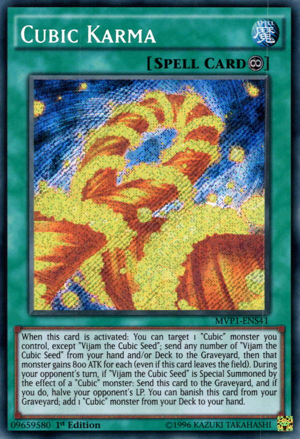 Cubic Karma - MVP1-ENS41 - Secret Rare - 1st Edition available at 401 Games Canada
