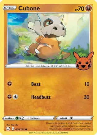 Cubone - 069/163 - Promo (Trick or Trade BOOster Bundle) available at 401 Games Canada