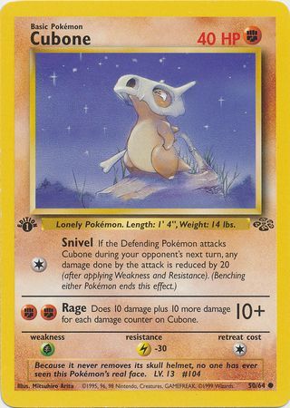 Cubone - 50/64 - Common - 1st Edition available at 401 Games Canada