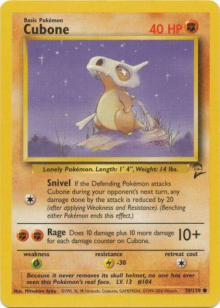 Cubone - 70/130 - Common available at 401 Games Canada