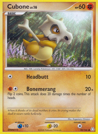 Cubone - 90/146 - Common available at 401 Games Canada