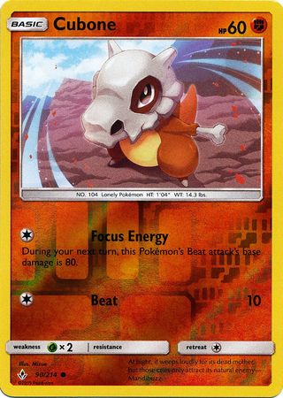 Cubone - 90/214 - Common - Reverse Holo available at 401 Games Canada
