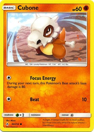 Cubone - 90/214 - Common available at 401 Games Canada