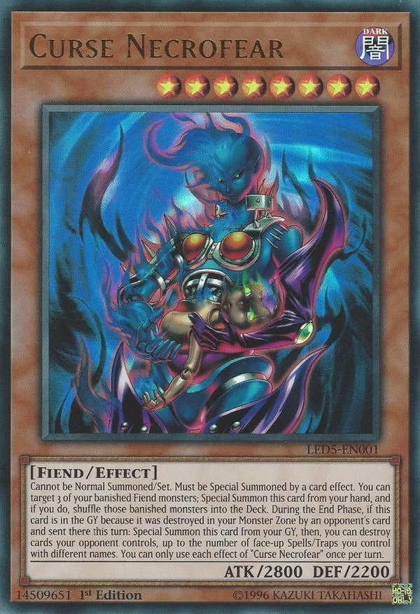 Curse Necrofear - LED5-EN001 - Ultra Rare - 1st Edition available at 401 Games Canada