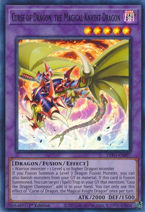 Curse of Dragon, the Magical Knight Dragon - DIFO-EN097 - Super Rare - 1st Edition available at 401 Games Canada