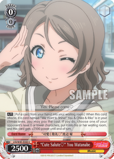 "Cute Salute" You Watanabe - LSS/W45-E044 - Uncommon available at 401 Games Canada