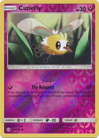 Cutiefly - 92/149 - Common - Reverse Holo available at 401 Games Canada