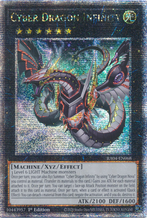 Cyber Dragon Infinity (Alternate Art) - RA04-EN068 - Quarter Century Secret Rare - 1st Edition