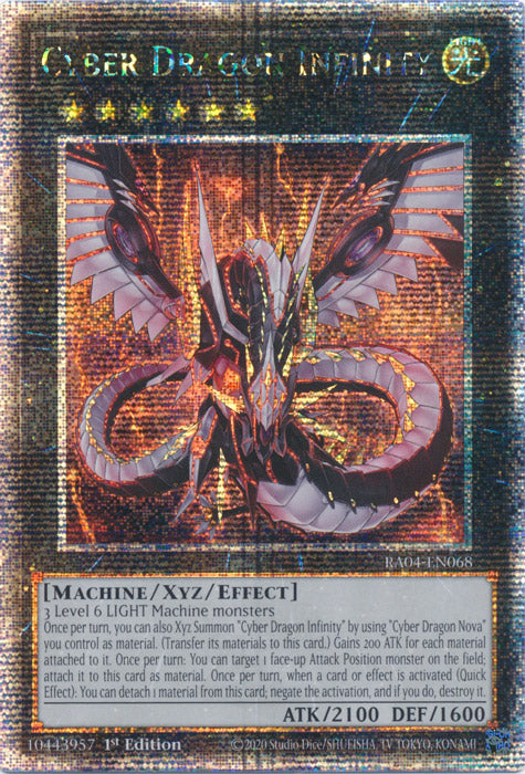 Cyber Dragon Infinity - RA04-EN068 - Quarter Century Secret Rare - 1st Edition