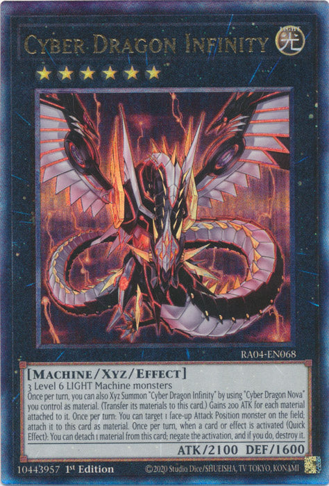 Cyber Dragon Infinity (PUR) - RA04-EN068 - Prismatic Ultimate Rare - 1st Edition