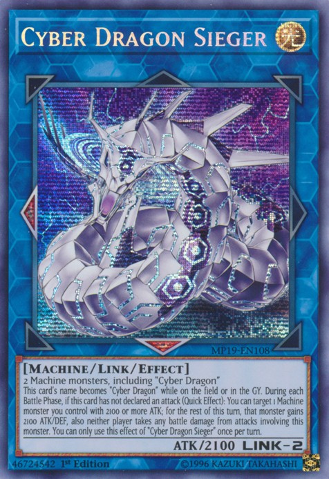 Cyber Dragon Sieger - MP19-EN108 - Prismatic Secret Rare - 1st Edition available at 401 Games Canada