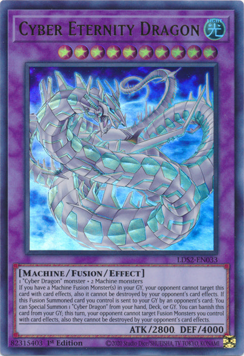 Cyber Eternity Dragon (Blue) - LDS2-EN033 - Ultra Rare - 1st Edition available at 401 Games Canada