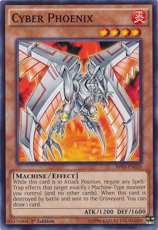 Cyber Phoenix (Shatterfoil) - BP03-EN020 - Shatterfoil Rare - 1st Edition available at 401 Games Canada