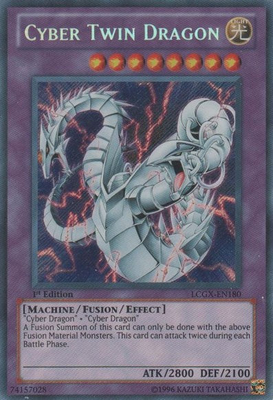 Cyber Twin Dragon - LCGX-EN180 - Secret Rare - 1st Edition available at 401 Games Canada