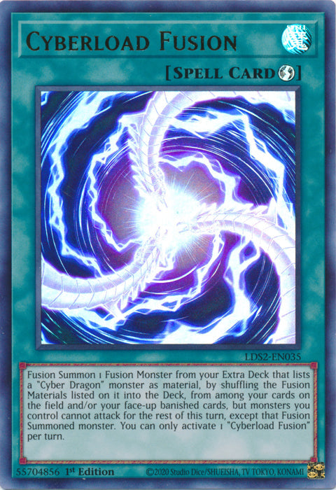 Cyberload Fusion (Green) - LDS2-EN035 - Ultra Rare - 1st Edition available at 401 Games Canada