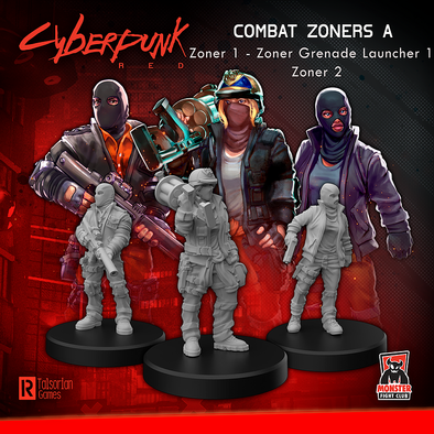 Cyberpunk Red - Minis Combat Zoners A (Heavies) available at 401 Games Canada