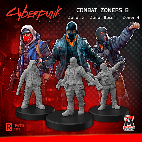 Cyberpunk Red - Minis Combat Zoners B (Punks) available at 401 Games Canada