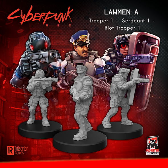 Cyberpunk Red - Minis Lawmen A (Command) available at 401 Games Canada