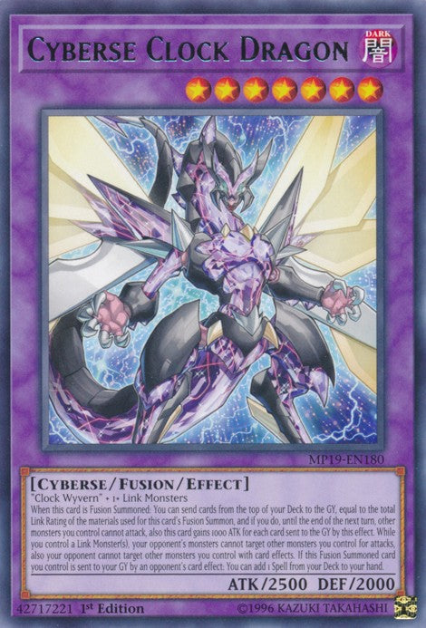 Cyberse Clock Dragon - MP19-EN180 - Rare - 1st Edition available at 401 Games Canada