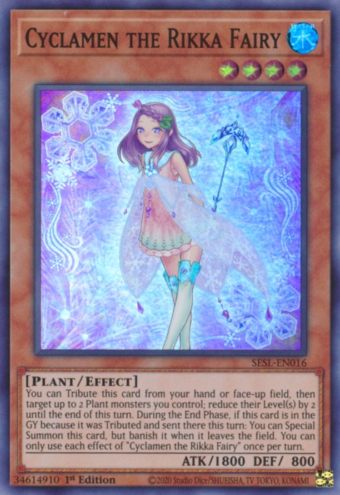Cyclamen the Rikka Fairy - SESL-EN016 - Super Rare - 1st Edition available at 401 Games Canada