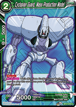 Cyclopian Guard, Mass-Production Model - BT17-075 - Common (Foil) available at 401 Games Canada