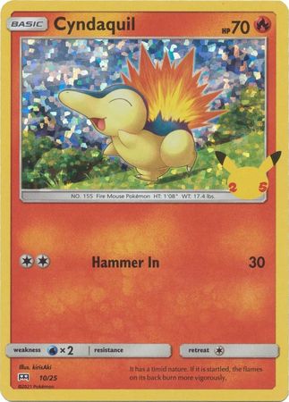 Cyndaquil - 10/25 - 25th Anniversary Holo Promo available at 401 Games Canada