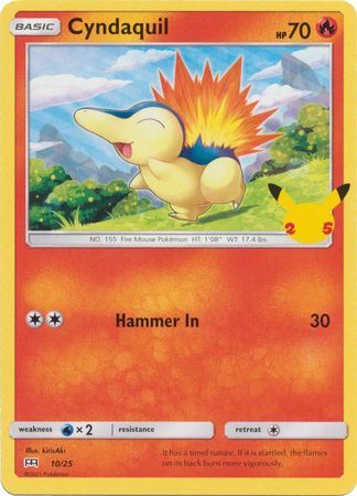 Cyndaquil - 10/25 - 25th Anniversary Non-Holo - Promo available at 401 Games Canada