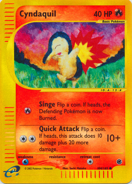 Cyndaquil 英語版 104/165 Cyndaquil-104165-Common-