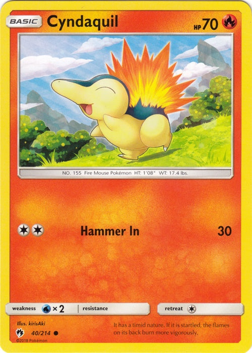 Cyndaquil - 40/214 - Common available at 401 Games Canada