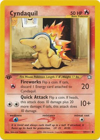 Cyndaquil - 57/111 - Common - 1st Edition available at 401 Games Canada