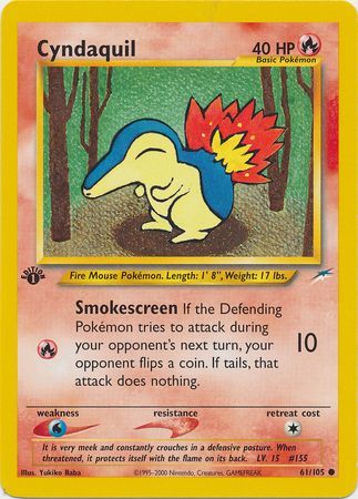 Cyndaquil - 61/105 - Common - 1st Edition available at 401 Games Canada